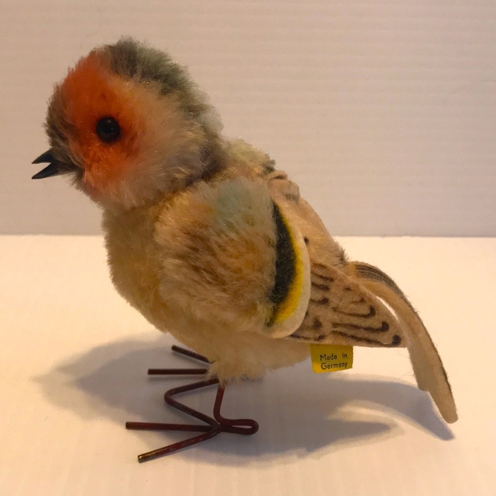 RARE 1950s Steiff - Finch , Bird 1955-1957 1312,3